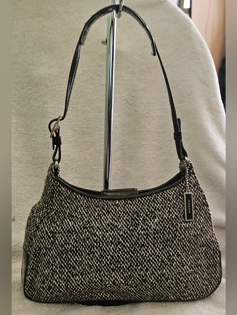 Coach Girlie #8121 Herringbone Tweed Hobo Bag/Purse